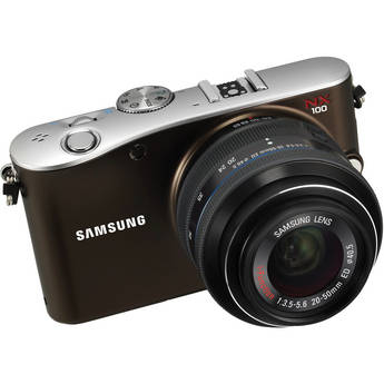Samsung NX100 Mirrorless Digital Camera W/20-50mm Lens (Brown)
