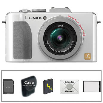 Panasonic Lumix DMC-LX5 Digital Camera with Deluxe Accessory Kit (White)