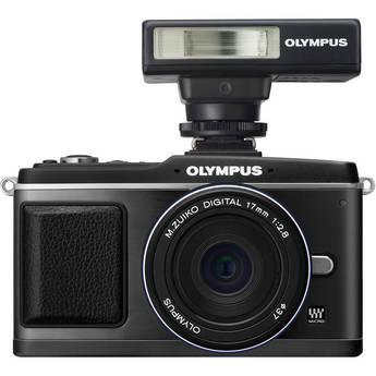 Olympus E-P2 Digital Camera W/17mm Lens & Flash (Black)