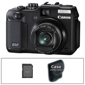 Canon PowerShot G12 Digital Camera with Basic Accessory Kit