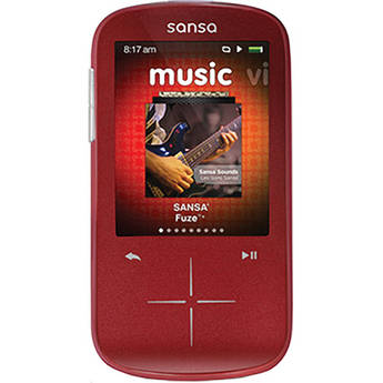 SanDisk 4GB Sansa Fuze + MP3 Player Red
