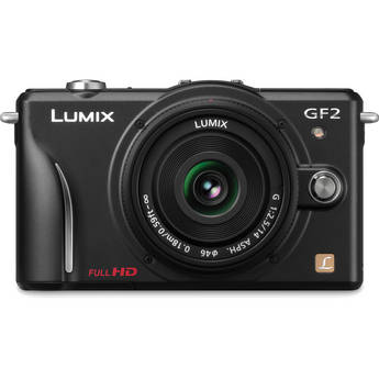 Panasonic Lumix DMC-GF2 Digital Micro Four Thirds Camera W/14mm Lens (Black)