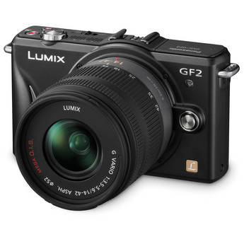 Panasonic Lumix DMC-GF2 Digital Micro Four Thirds Camera W/14-42mm Lens (Black)