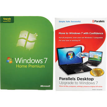 Microsoft Windows 7 Home Premium Upgrade & Parallels Desktop Upgrade Software Bundle