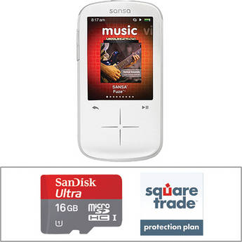 Accessory  Player on Sandisk Sansa Fuze   Mp3 Player With Accessory Kit  8gb  White