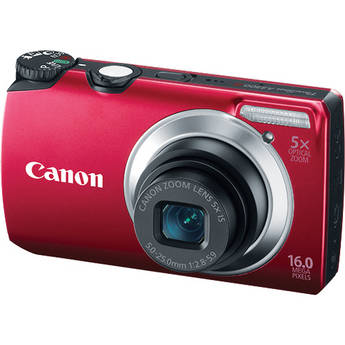 Canon Powershot A3300 IS Digital Camera (Red)