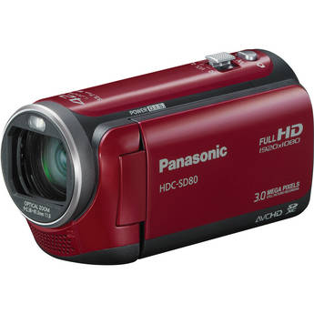 Panasonic HDC-SD80 High Definition Camcorder (Red)