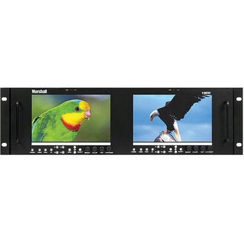 Marshall Electronics V-MD702 Dual High Resolution LCD Rack Mount Monitor (7")