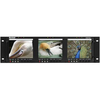 Marshall Electronics V-R573P-SDI Triple 5.7" Full Color Active Matrix LCD Panel with SDI