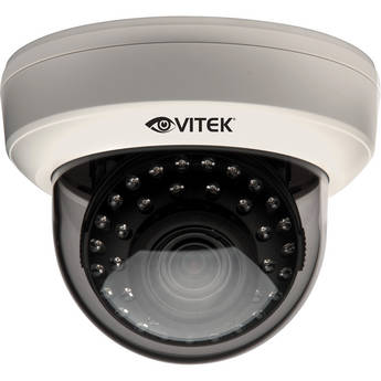 Vitek 620TVL I/D 2.8-12mm A/I IR DOM/WDR WHT Indoor 620TVL IR Varifocal Dome Camera (White Base)