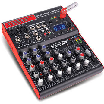 Jammin StudioMix 1002 FX 10-Channel Mixer with USB Player/Recorder