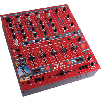 DJ-Tech DDM-3000R Professional DJ Mixer (Red)