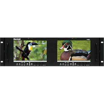 Marshall Electronics V-MD72 Dual High Resolution LCD Rack Mount Monitor (7")