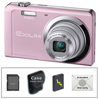 Casio Exilim EX-ZS5 Digital Camera with Deluxe Accessory Kit (Pink)