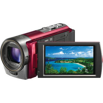 Sony HDR-CX130E Full HD Flash Memory PAL Camcorder (Red)