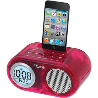 iHome Dual Alarm Clock for iPod (Pink)