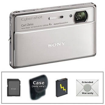 Sony Cyber-shot DSC-TX100V Digital Camera with Deluxe Accessory Kit (Silver)