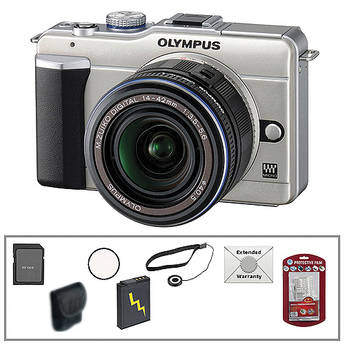 Olympus PEN E-PL1 Digital Camera with Basic Accessory Kit (Champagne)