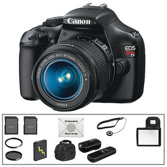 Canon EOS Rebel T3 Digital Camera w/18-55mm IS II Lens & Deluxe Accessory Kit