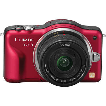 Panasonic Lumix DMC-GF3 Digital Camera with 14mm Lens Kit (Red)