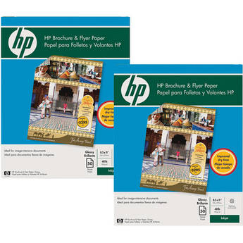 HP / Hewlett Packard Brochure & Flyer Paper Kit for Inkjet (2-sided, Glossy, 8.5x11" - 50 Sheets)