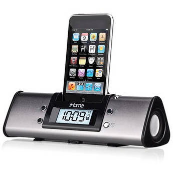 iHome iH16 Travel Alarm Clock for iPod (Gunmetal)