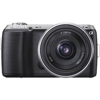 Sony Alpha NEX-C3 Digital Camera with 16mm Wide-Angle Lens (Black)