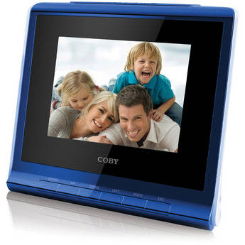 Coby DP356 3.5" Digital Photo Album with Alarm Clock (Blue)