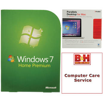 Microsoft Windows 7 Home Premium (32 or 64-Bit) Kit with Parallels Desktop 6 and Configuration
