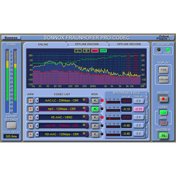 Sonnox Fraunhofer Pro-Codec v2 - Multiple Codec Encode/Decode Plug-In (Native)