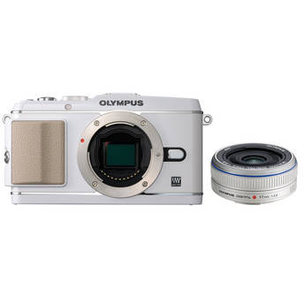 Olympus E-P3 PEN Digital Camera with 17mm Lens (White)