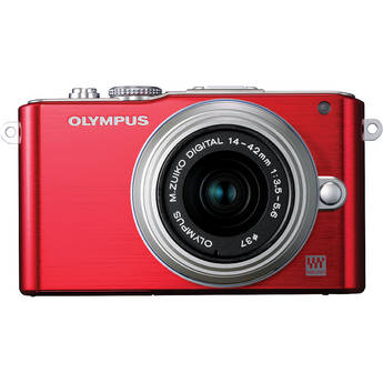 Olympus E-PL3 Digital Camera with 14-42mm II Lens (Red)
