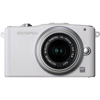 Olympus E-PM1 Mirrorless Micro Four Thirds Digital Camera with 14-42mm II Lens (White)