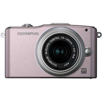 Olympus E-PM1 Digital Camera with 14-42mm II Lens (Pink)