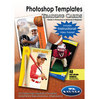 Savage Trading Card Photoshop Templates