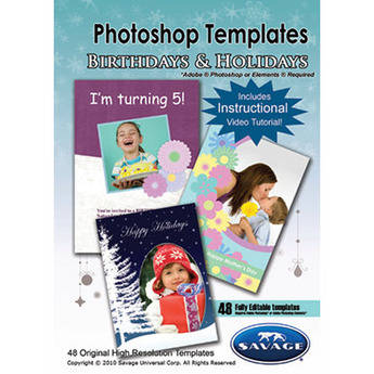 Savage Birthday & Holiday Photoshop Templates