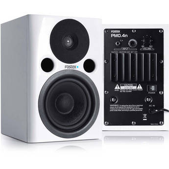 Fostex PM0.4n 36W 4" Active Nearfield Studio Monitor Speaker (Pair, White)