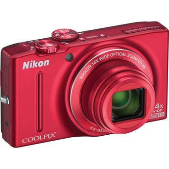Nikon COOLPIX S8200 Digital Camera (Red)
