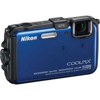 Nikon Coolpix AW100 Waterproof Digital Camera (Blue)