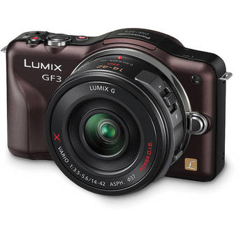 Panasonic Lumix DMC-GF3 Digital Camera Kit (Brown)