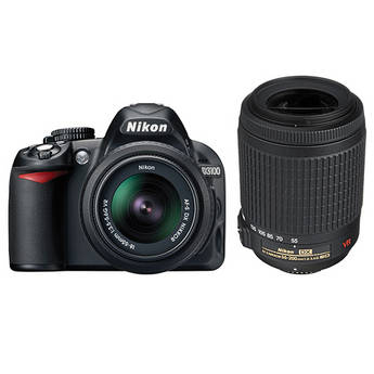 Nikon [Refurbished] D3100 SLR Digital Camera w/18-55mm VR & 55-200mm VR Lenses Deluxe Kit