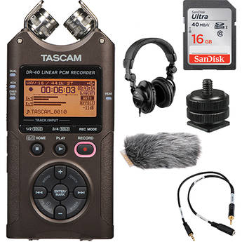 Tascam DR-40 On-Camera DSLR Audio Kit
