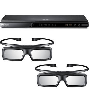 Samsung BD-D5500 Blu-ray Disc Player (Black) with 3D Glasses (2 Pairs) Kit