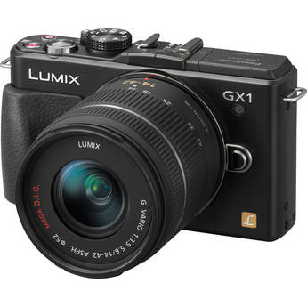 Panasonic LUMIX DMC-GX1 Mirrorless Micro Four Thirds Digital Camera with G VARIO 14-42mm Lens Kit (Black)