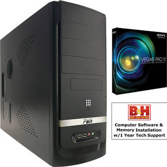 B&H Photo PC Pro Workstation Rain Stratus Pro / Vegas Pro 11 Turnkey Editing System