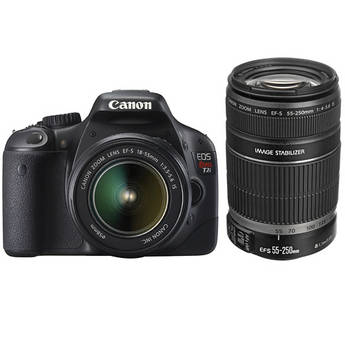 Canon EOS Rebel T2i Digital SLR Camera Kit w/ EF-S 18-55mm & 55-250mm