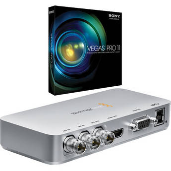 Sony Vegas Pro 11 Slip Sleeve Package with Blackmagic Design UltraStudio SDI Capture & Playback Device Kit