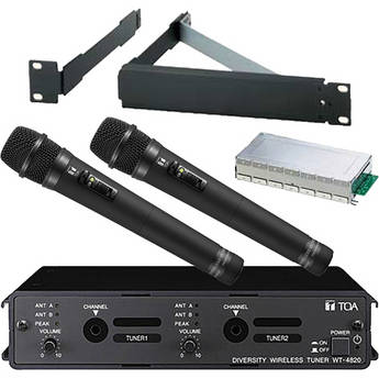 Toa Electronics WT-4820 Modular Dual Channel Wireless Microphone System (668-698MHz)
