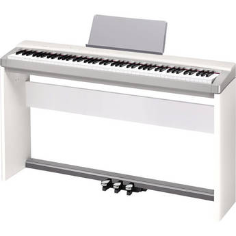 Casio Privia PX-130 88-Key Digital Piano with Stand and Pedal Unit (White)