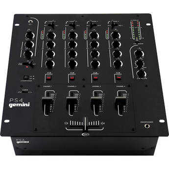 Gemini PS4 Professional 12.5" 4-Channel Stereo DJ Mixer